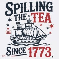Spilling The Tea Since 1773 Funny Tea Party Women's Hoodie thumb 2