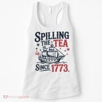 Spilling The Tea Since 1773 Funny Tea Party Women's Tank Top thumb 0