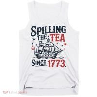 Spilling The Tea Since 1773 Funny Tea Party Tank Top thumb 0