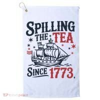 Spilling The Tea Since 1773 Funny Tea Party Golf Towel thumb 0