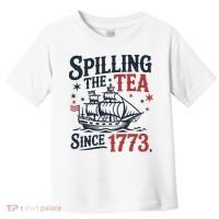 Spilling The Tea Since 1773 Funny Tea Party Toddler T-Shirt thumb 0