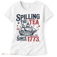 Spilling The Tea Since 1773 Funny Tea Party Women's T-Shirt thumb 0