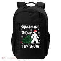 Squatching Through The Snow Christmas Sasquatch Santa Hat Backpack thumb 0