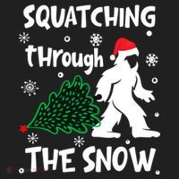 Squatching Through The Snow Christmas Sasquatch Santa Hat Tumbler thumb 3