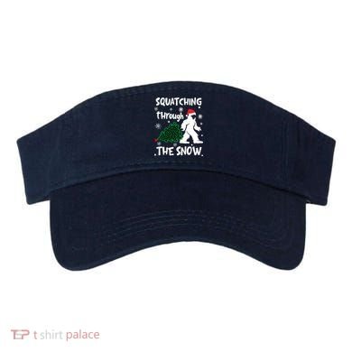 Squatching Through The Snow Christmas Sasquatch Santa Hat Visor