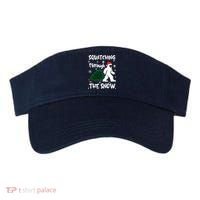 Squatching Through The Snow Christmas Sasquatch Santa Hat Visor thumb 0