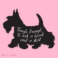 Scottish Terrier Tough Enough To Rock A Beard And A Skirt Coaster thumb 2