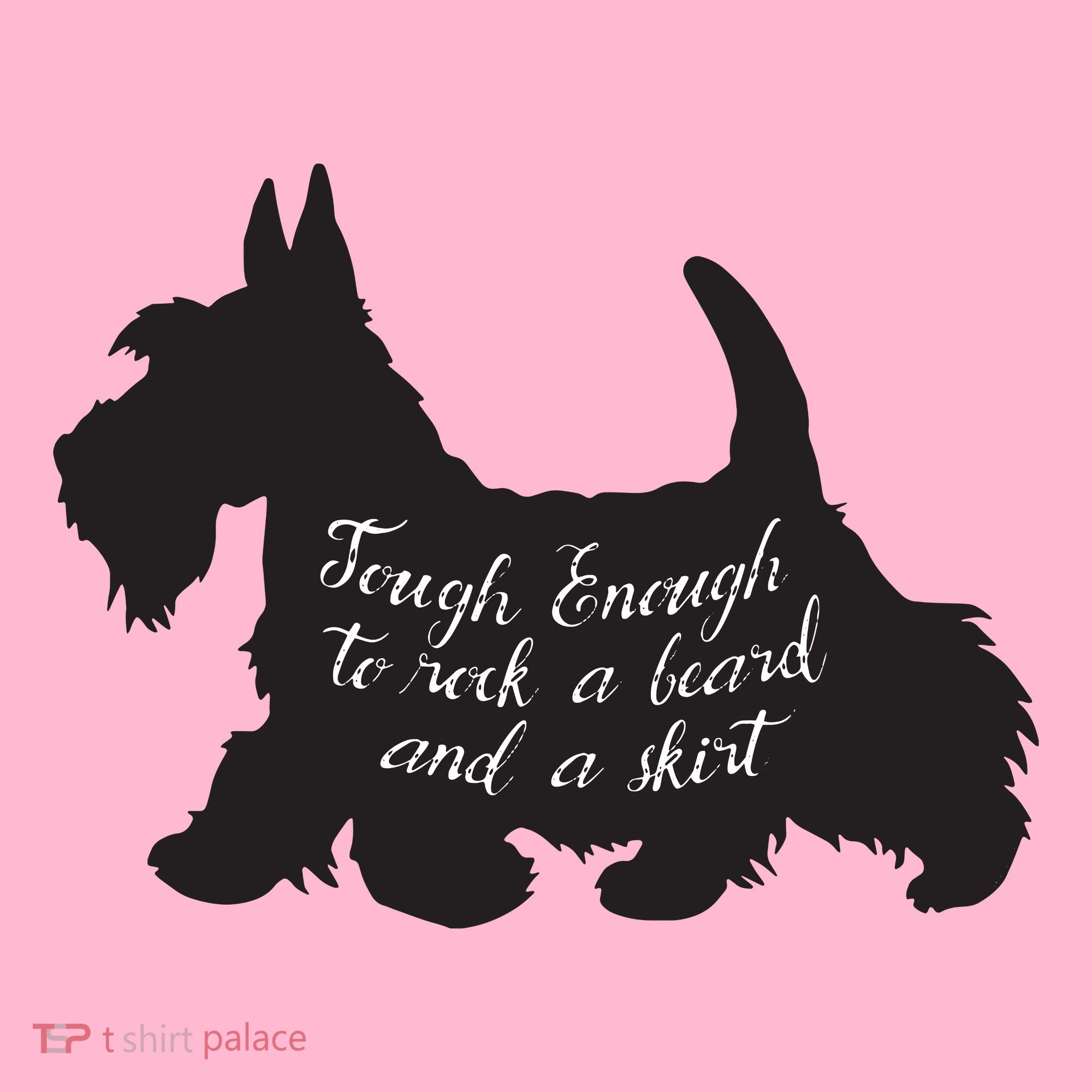 Scottish Terrier Tough Enough To Rock A Beard And A Skirt Coaster