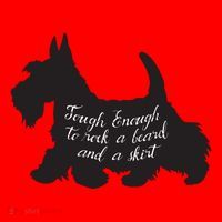 Scottish Terrier Tough Enough To Rock A Beard And A Skirt Santa Hat thumb 1