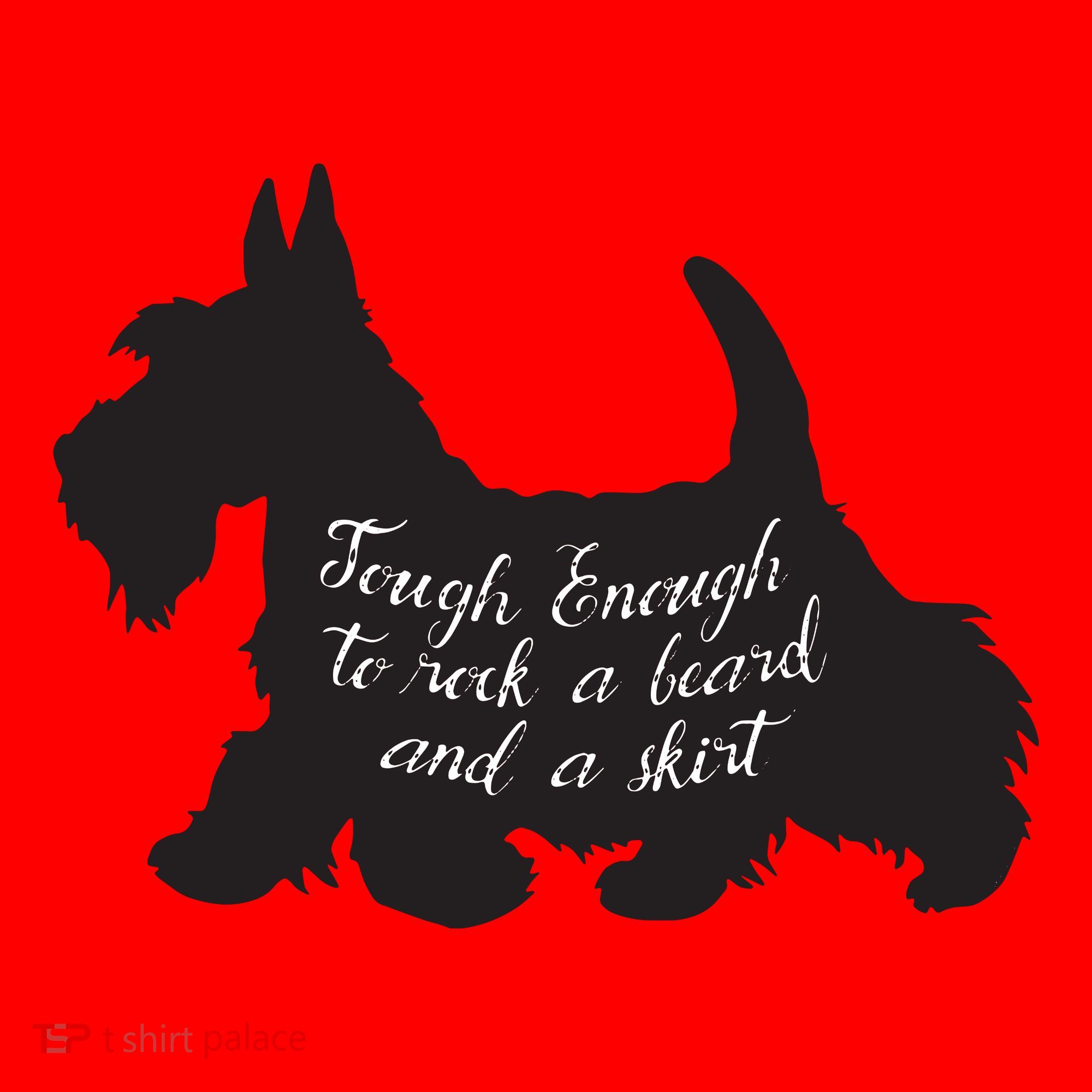 Scottish Terrier Tough Enough To Rock A Beard And A Skirt Santa Hat