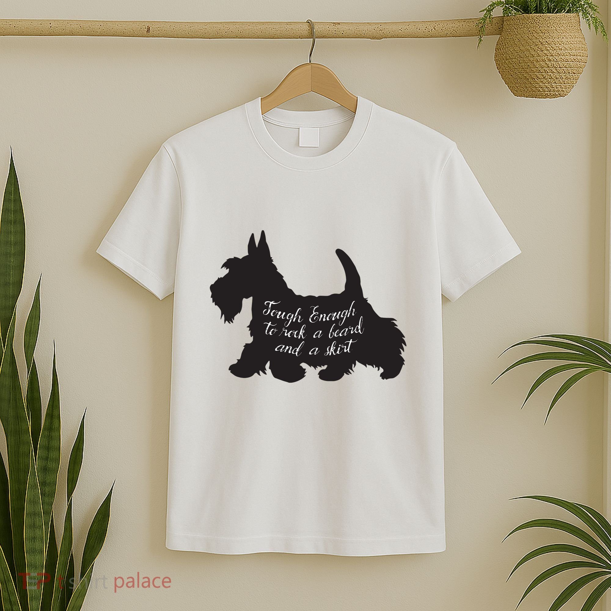 Scottish Terrier Tough Enough To Rock A Beard And A Skirt T-Shirt