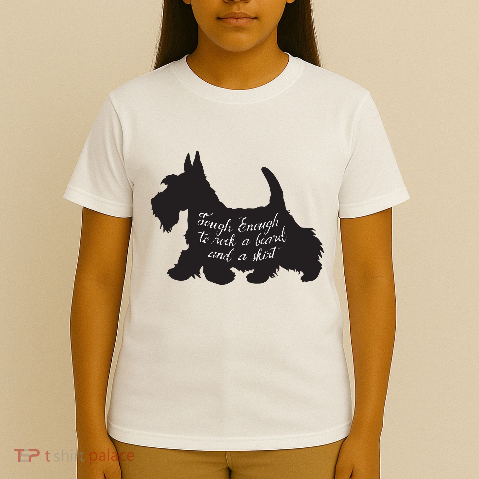 Scottish Terrier Tough Enough To Rock A Beard And A Skirt T-Shirt