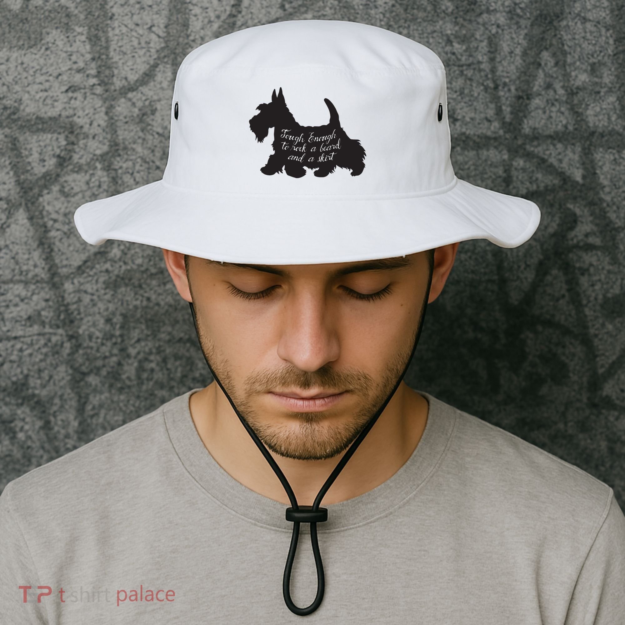 Scottish Terrier Tough Enough To Rock A Beard And A Skirt Bucket Hat