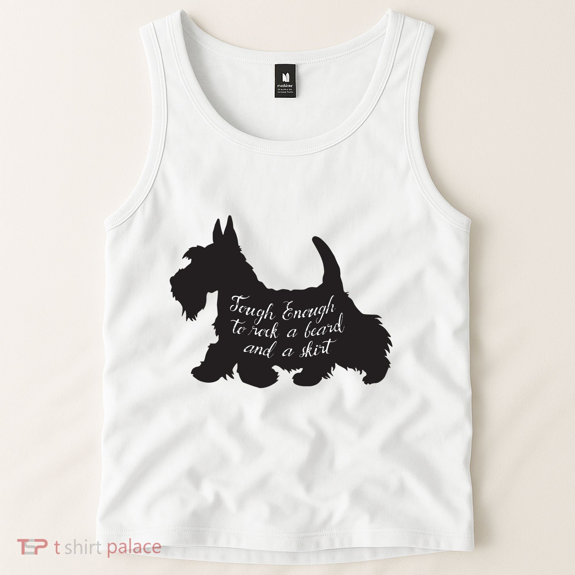 Scottish Terrier Tough Enough To Rock A Beard And A Skirt Tank Top
