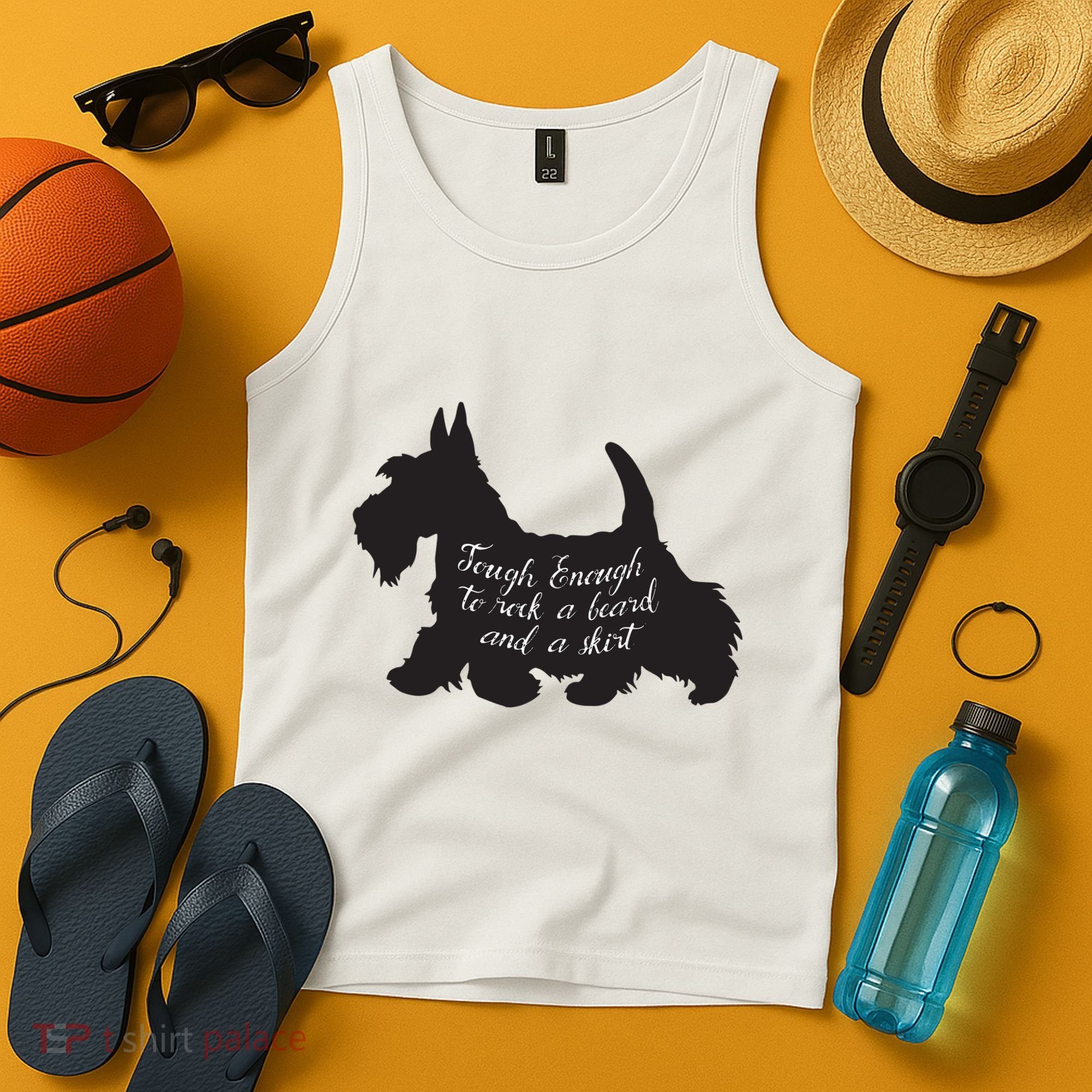 Scottish Terrier Tough Enough To Rock A Beard And A Skirt Tank Top