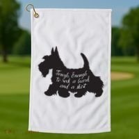 Scottish Terrier Tough Enough To Rock A Beard And A Skirt Golf Towel thumb 1