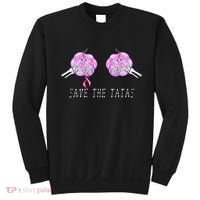 Save The TaTas Halloween Breast Cancer Awareness Sweatshirt thumb 0