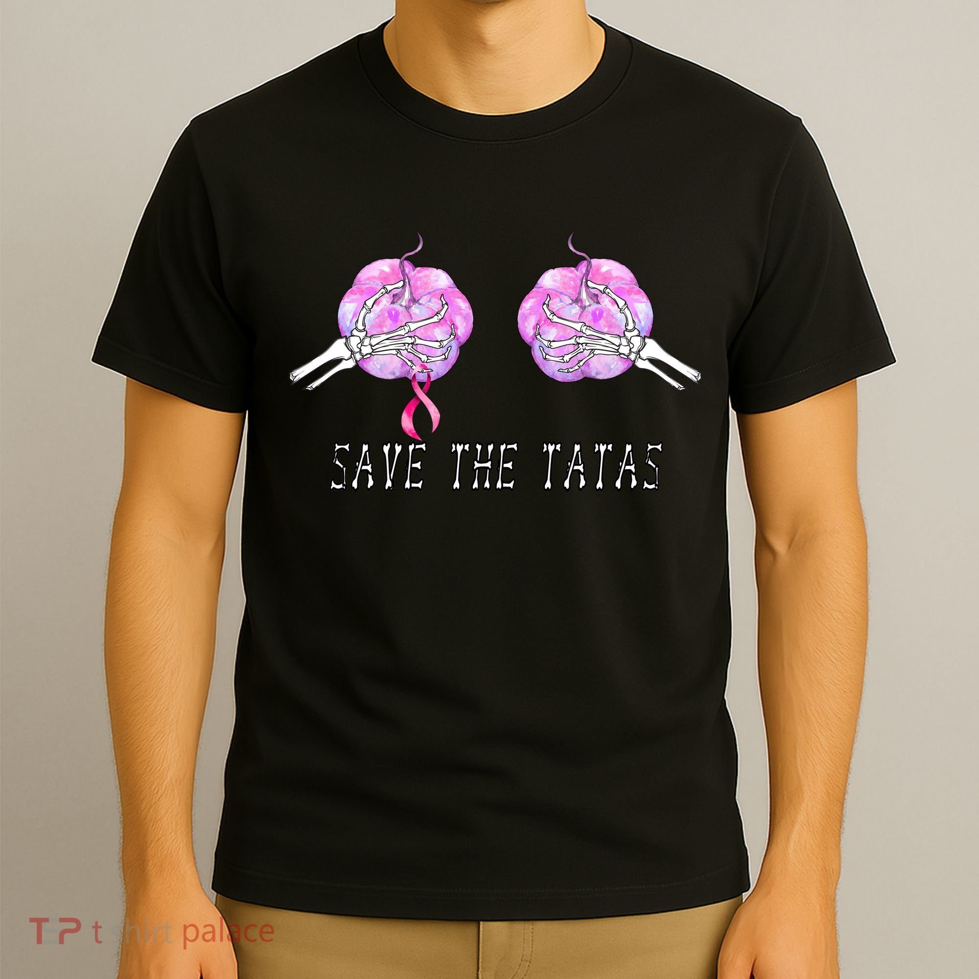 Save The TaTas Halloween Breast Cancer Awareness T-Shirt