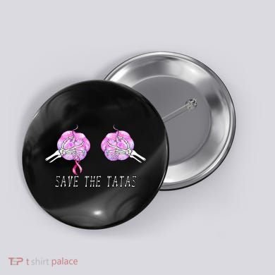 Save The TaTas Halloween Breast Cancer Awareness Button