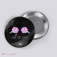 Save The TaTas Halloween Breast Cancer Awareness Button thumb 0