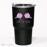 Save The TaTas Halloween Breast Cancer Awareness Tumbler thumb 0