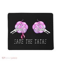 Save The TaTas Halloween Breast Cancer Awareness Mousepad thumb 0