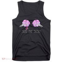 Save The TaTas Halloween Breast Cancer Awareness Tank Top thumb 0