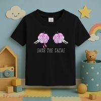 Save The TaTas Halloween Breast Cancer Awareness Toddler T-Shirt thumb 3