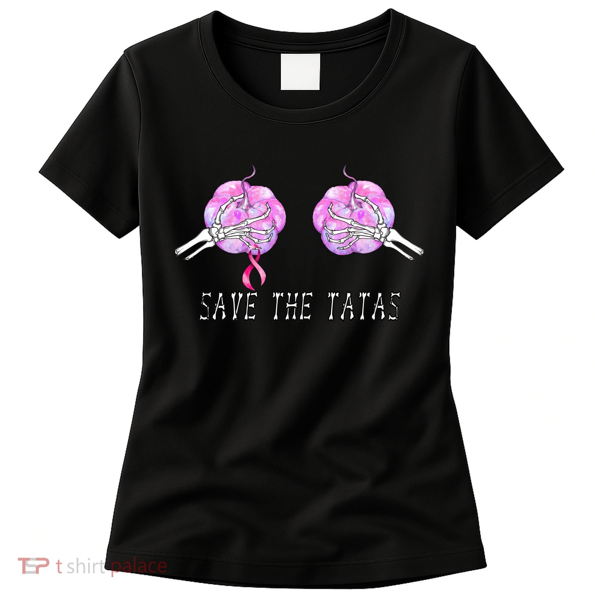Save The TaTas Halloween Breast Cancer Awareness Women's T-Shirt