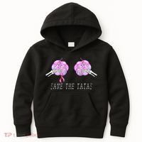 Save The TaTas Halloween Breast Cancer Awareness Kids Hoodie thumb 0