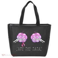 Save The TaTas Halloween Breast Cancer Awareness Tote Bag thumb 0