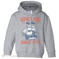 Spilling The Tea Since 1773 Toddler Hoodie thumb 0