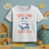 Spilling The Tea Since 1773 Toddler T-Shirt thumb 3