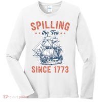 Spilling The Tea Since 1773 Women's Long Sleeve Shirt thumb 0