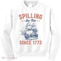 Spilling The Tea Since 1773 Kids Sweatshirt thumb 0
