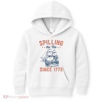 Spilling The Tea Since 1773 Kids Hoodie thumb 0