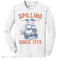 Spilling The Tea Since 1773 Kids Long Sleeve Shirt thumb 0