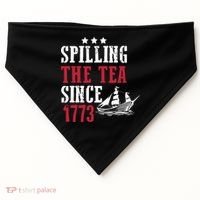 Spilling The Tea Since 1773 USA-Made Doggie Bandana thumb 0