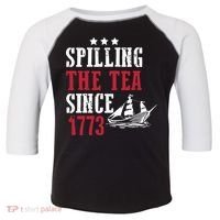 Spilling The Tea Since 1773 Toddler Fine Jersey T-Shirt thumb 0