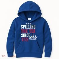 Spilling The Tea Since 1773 Kids Hoodie thumb 0