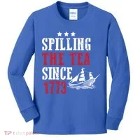 Spilling The Tea Since 1773 Kids Long Sleeve Shirt thumb 0