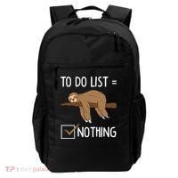 Sloth Tired Todo List Nothing Lazy Sloth Backpack thumb 0