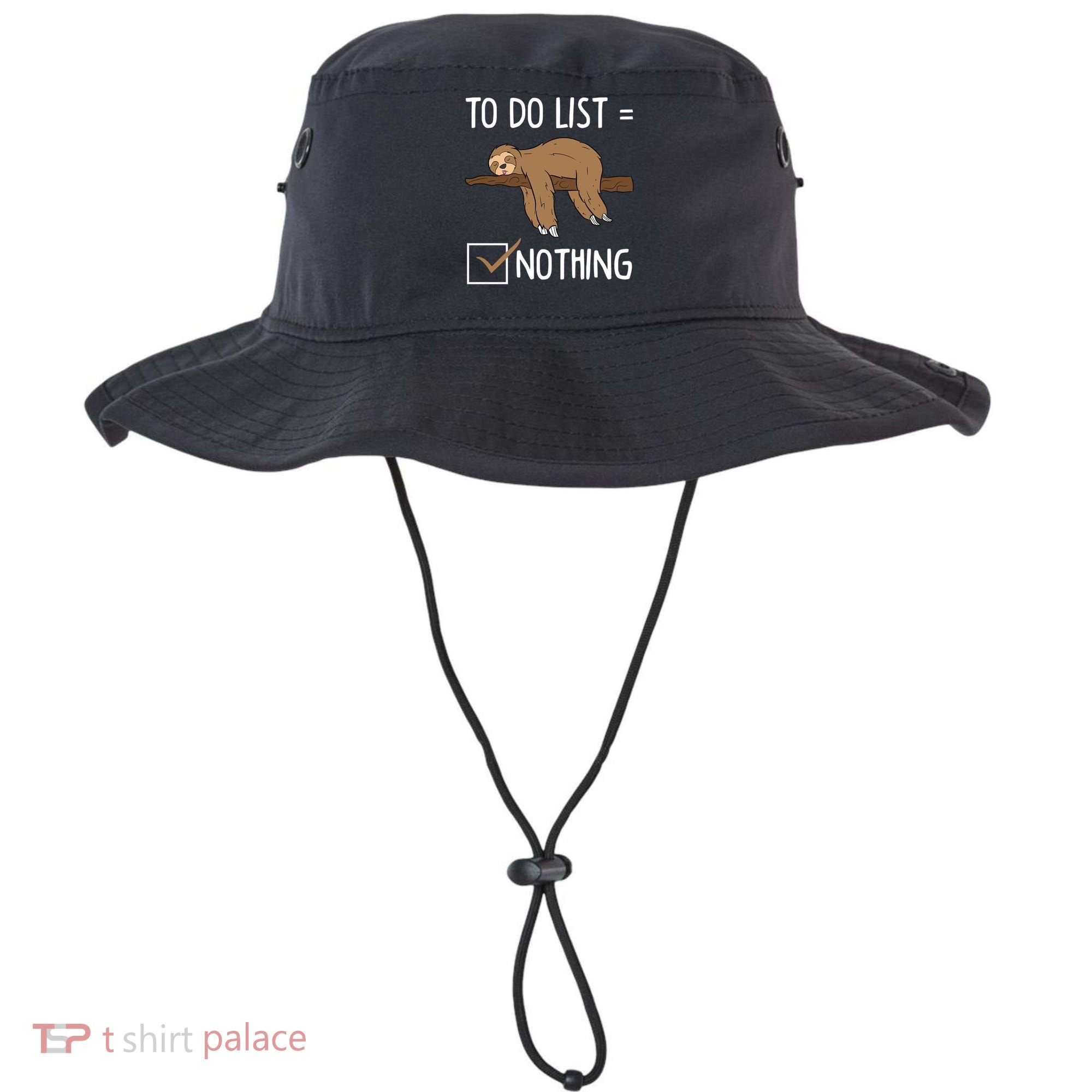 Sloth Tired Todo List Nothing Lazy Sloth Bucket Hat