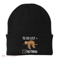 Sloth Tired Todo List Nothing Lazy Sloth Beanie thumb 0