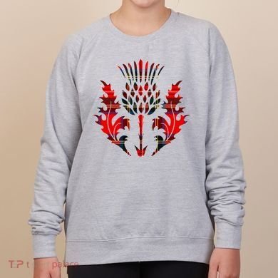 Scottish Tartan Thistle Emblem Women's Sweatshirt