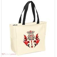 Scottish Tartan Thistle Emblem Tote Bag thumb 2