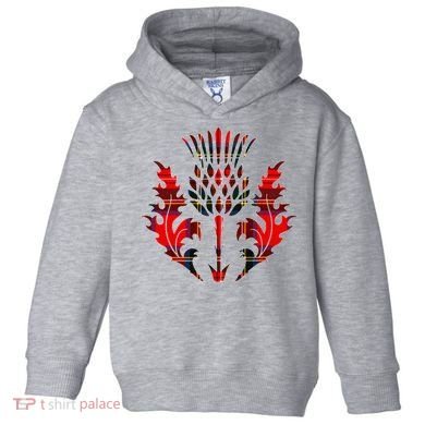 Scottish Tartan Thistle Emblem Toddler Hoodie