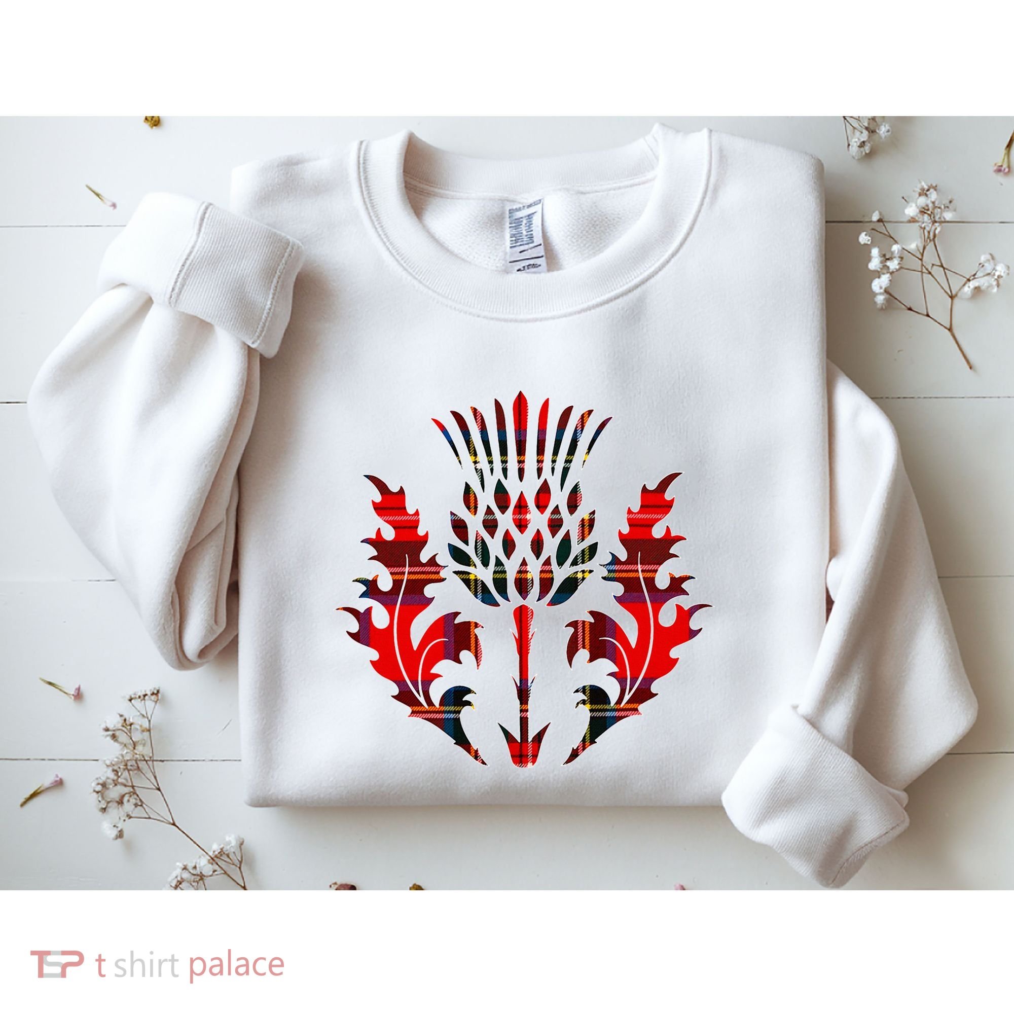Scottish Tartan Thistle Emblem Sweatshirt