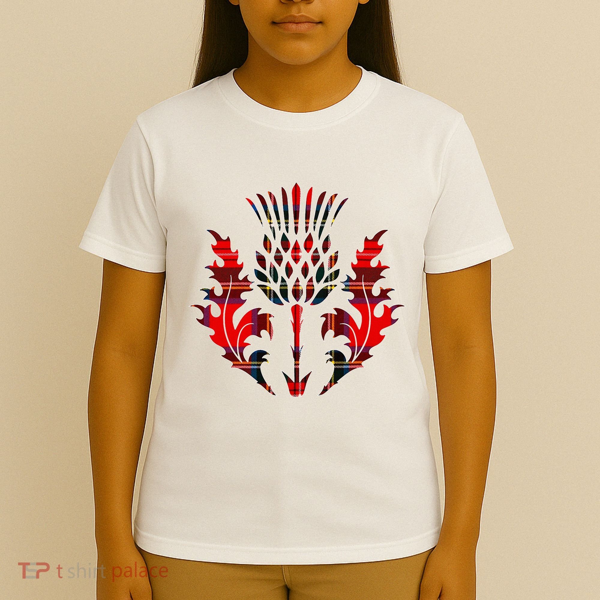 Scottish Tartan Thistle Emblem T-Shirt