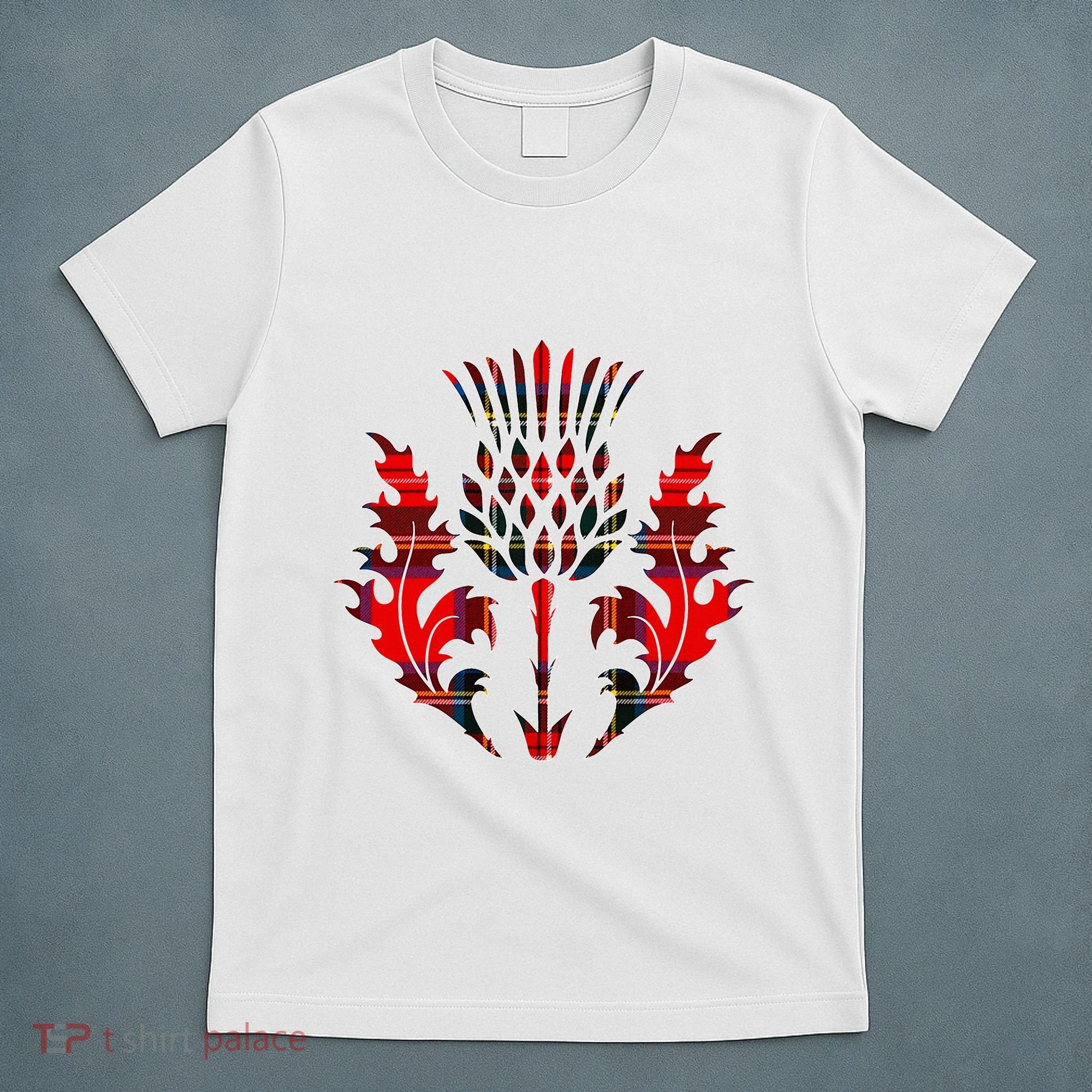 Scottish Tartan Thistle Emblem T-Shirt